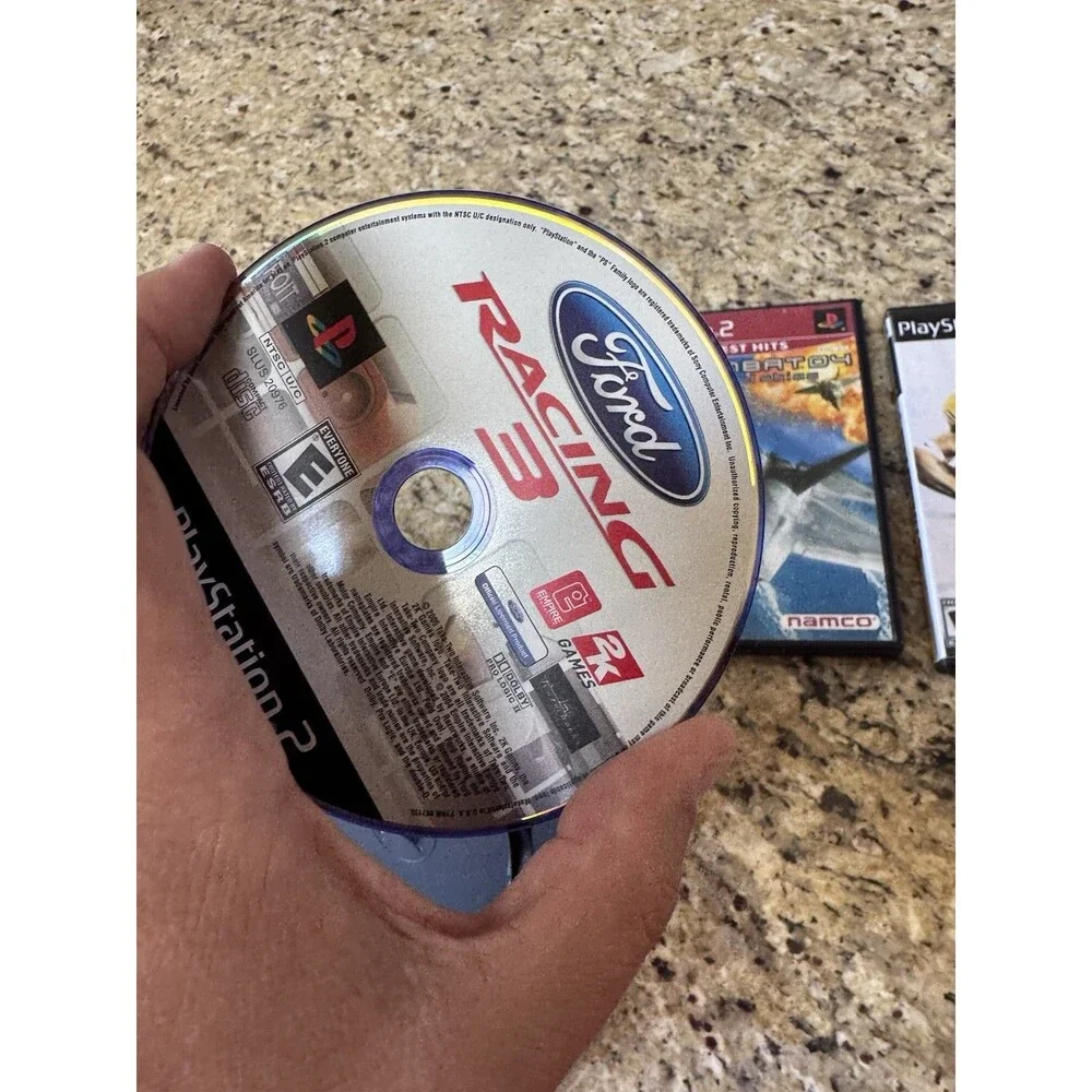 PS2 Lot 3 Games Ace Combat 04 NCAA Football 09 Ford Racing‎ 3 PlayStation 2